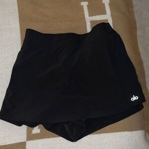 ALO Yoga Black Performance Skort with Built-In Shorts